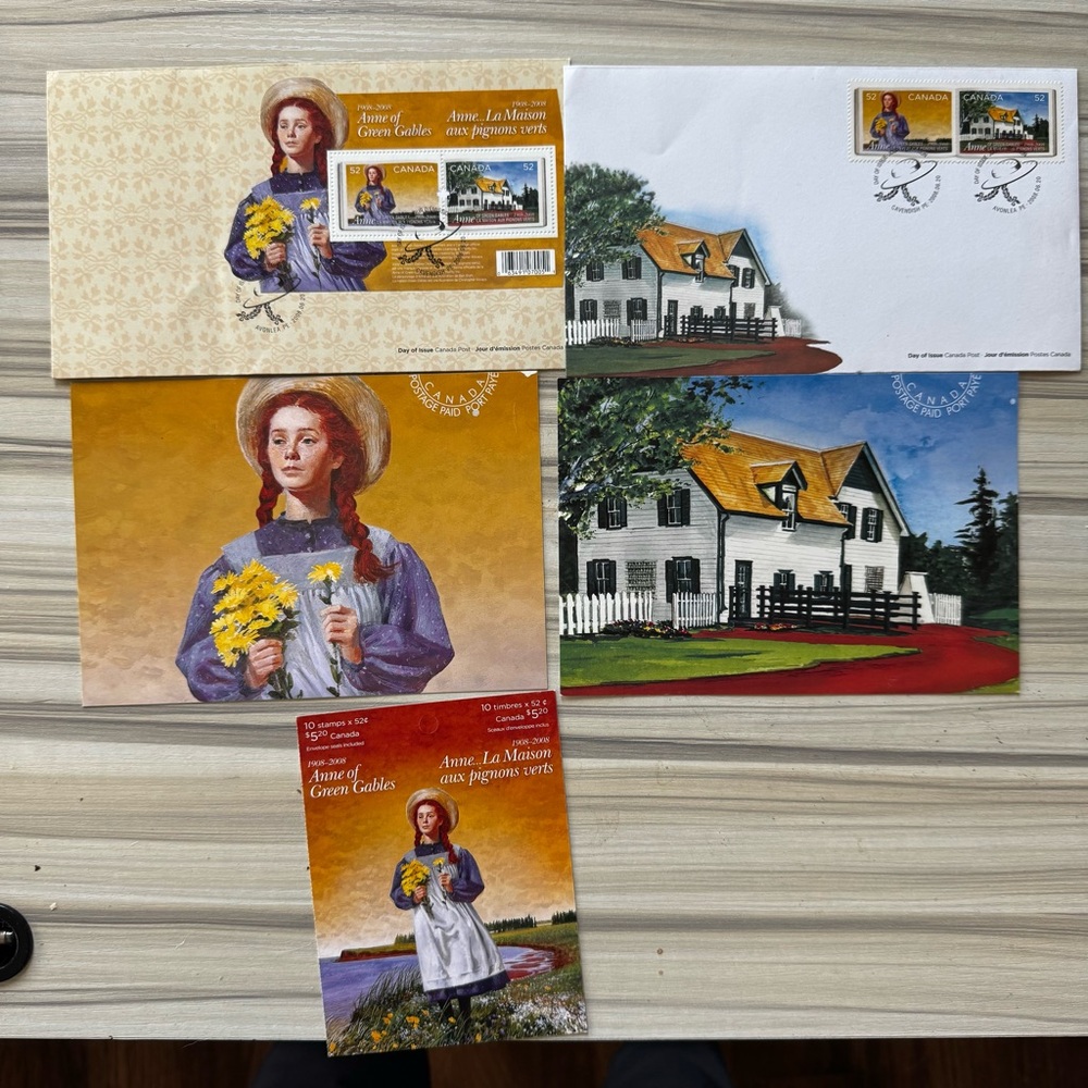 Anne of Green Gables Postcards and Stamp Set